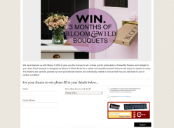 Win 3 months of Bloom & Wild Bouquets