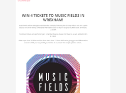 Win 4 Tickets to Music Festival in Wrexham