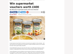 Win £400 worth of shopping vouchers to spend in a supermarket of your choice