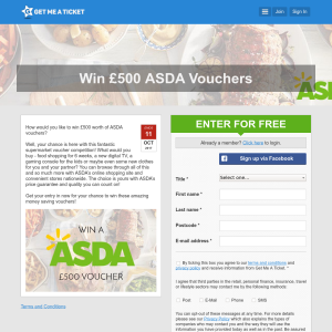 Win £500 of ASDA vouchers