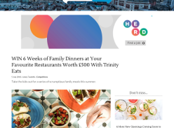 Win 6 Weeks of Family Dinners at Your Favourite Restaurants Worth £500