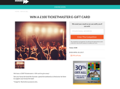 Win a £100 Ticketmaster e-Gift card