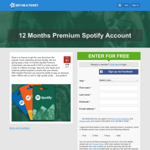 Win a 12 Month Spotify Premium Account