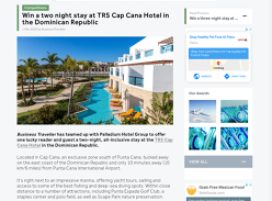 Win a 2 night stay at TRS Cap Cana Hotel in the Dominican Republic