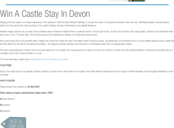 Win a 2 night stay in Bovey Castle In Devon