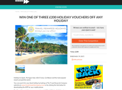 Win a £200 Travel Rewards Company holiday voucher