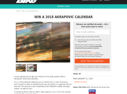 Win a 2018 Akrapovic Calendar