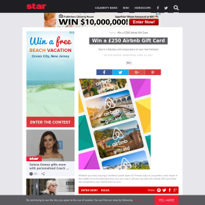 Win a £250 Airbnb Gift Card