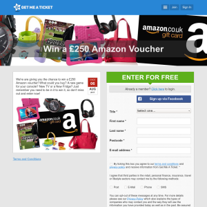 Win a £250 Amazon voucher
