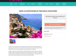 Win a £250 Exodus Travels voucher