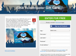 Win a £250 Ticketmaster gift card