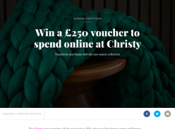 Win a £250 voucher to spend online at Christy