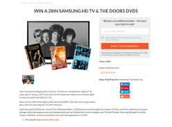 Win a 28in Samsung HD TV & The Doors DVDs