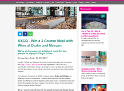 Win a 3 Course Meal with Wine at Drake and Morgan