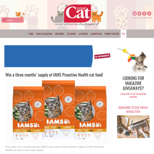 Win a 3 Months’ Supply of IAMS Proactive Health Cat Food