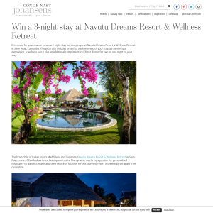 Win a 3-night stay at Navutu Dreams Resort & Wellness Retreat