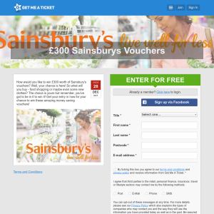 Win a £300 Sainsbury's voucher