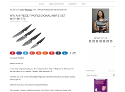 Win a 4 Piece Chef Knife Set