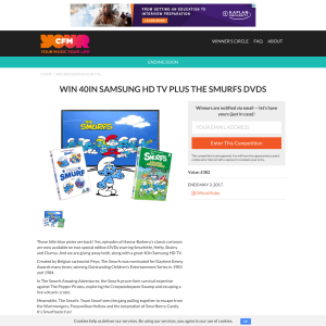 Win a 40in Samsung HD TV plus The Smurfs DVDs