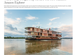 Win a 5-Day/4-Night Stay Aboard The New Manatee Amazon Explorer