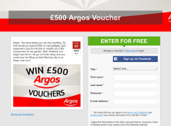 Win a £500 Argos voucher