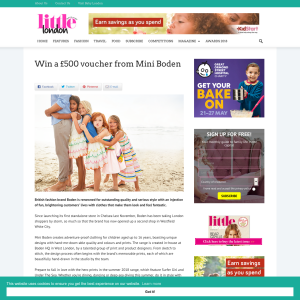 Win a £500 voucher from Mini Boden