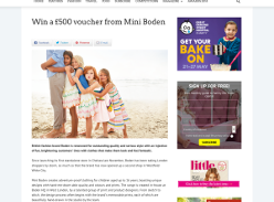 Win a £500 voucher from Mini Boden