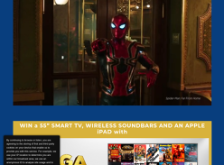 Win a 55” Smart Tv, Soundbars and an apple iPad with mega movie week!