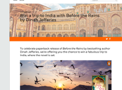 Win A 9 day trip to India inc flights and accommodation