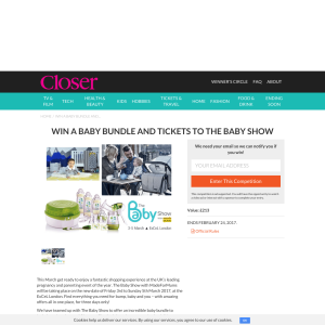 Win a baby bundle and tickets to the baby show