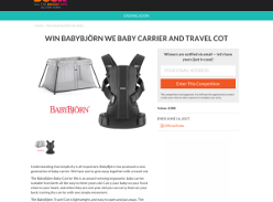 Win a BabyBjörn We baby Carrier and Travel Cot