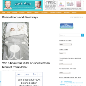 Win a beautiful 100% brushed cotton blanket from Moba