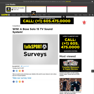 Win a Bose Solo 15 TV Sound System