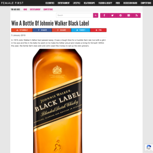 Win A Bottle Of Johnnie Walker Black Label