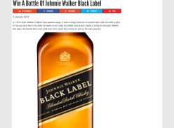 Win A Bottle Of Johnnie Walker Black Label