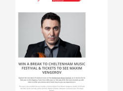 Win a break to Cheltenham Music Festival & drinks reception with Maxim Vengerov