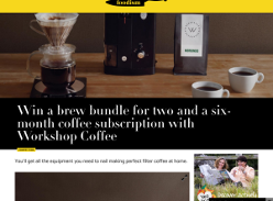 Win a brew bundle for two and a six-month coffee subscription with Workshop Coffee