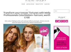 Win a Bundle of Wella Professionals ColourMotion+ Haircare