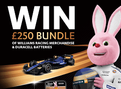 Win a Bundle of Williams Racing Merchandise and Duracell Batteries