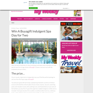 Win a Buyagift Indulgent Spa Day for Two