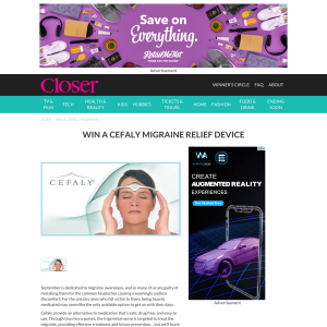 Win a Cefaly migraine relief device