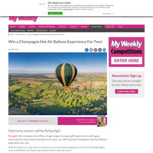 Win a Champagne Hot Air Balloon Experience For Two