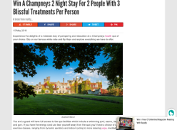 Win A Champneys 2 Night Stay For 2 People With 3 Blissful Treatments Per Person