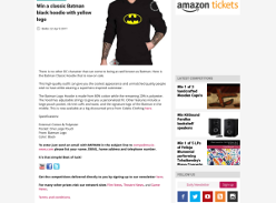 Win a classic Batman black hoodie with yellow logo
