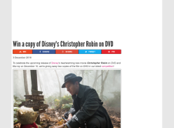Win a copy of Disney's Christopher Robin on DVD