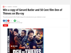 Win a copy of Gerard Butler and 50 Cent film Den of Thieves on Blu-ray