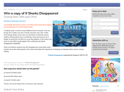 Win a copy of If Sharks Disappeared