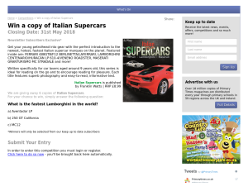 Win a copy of Italian Supercars