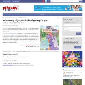 Win a copy of Jasper the Firefighting Dragon