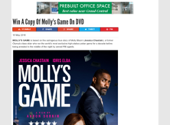 Win A Copy Of Molly's Game On DVD